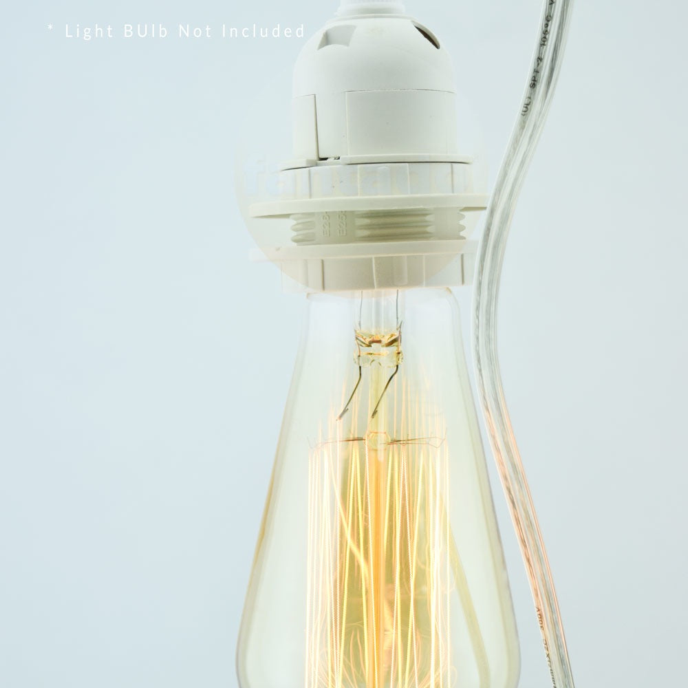 BULK PACK (6) Single Socket Pendant Light Cord Kits for Lanterns (15FT, UL Listed, Switch, Clear) - PaperLanternStore.com - Paper Lanterns, Decor, Party Lights &amp; More