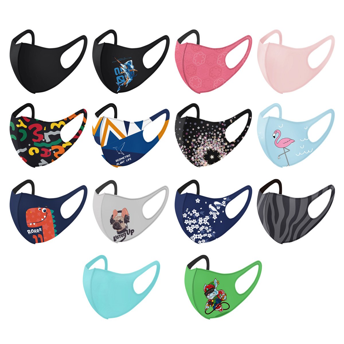 thumbnail image 2 of Handmade Elastic Breathable Fabric Face Mask – Adjustable, Around The Head, Multicolor 2 of 6