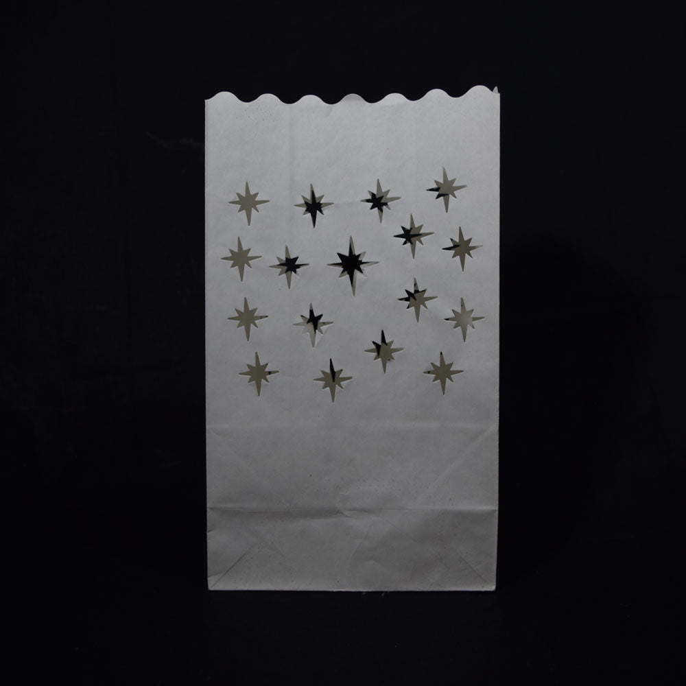 Small Starburst Paper Luminaries / Luminary Lantern Bags Path Lighting (10 PACK) - PaperLanternStore.com - Paper Lanterns, Decor, Party Lights & More