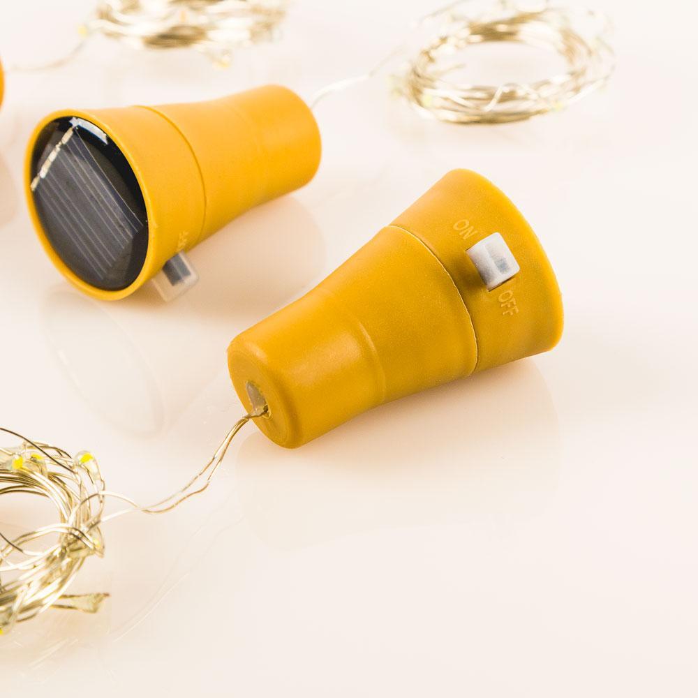 3 Pack | 3 Ft 10 Super Bright Cool White LED Solar Operated Wine Bottle lights With Cork DIY Fairy String Light For Home Wedding Party Decoration - PaperLanternStore.com - Paper Lanterns, Decor, Party Lights &amp; More