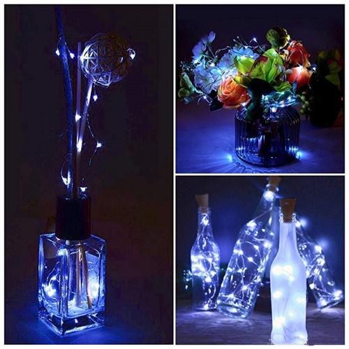 3 Ft 10 Super Bright Cool White LED Solar Operated Wine Bottle lights With Cork DIY Fairy String Light For Home Wedding Party Decoration - PaperLanternStore.com - Paper Lanterns, Decor, Party Lights &amp; More