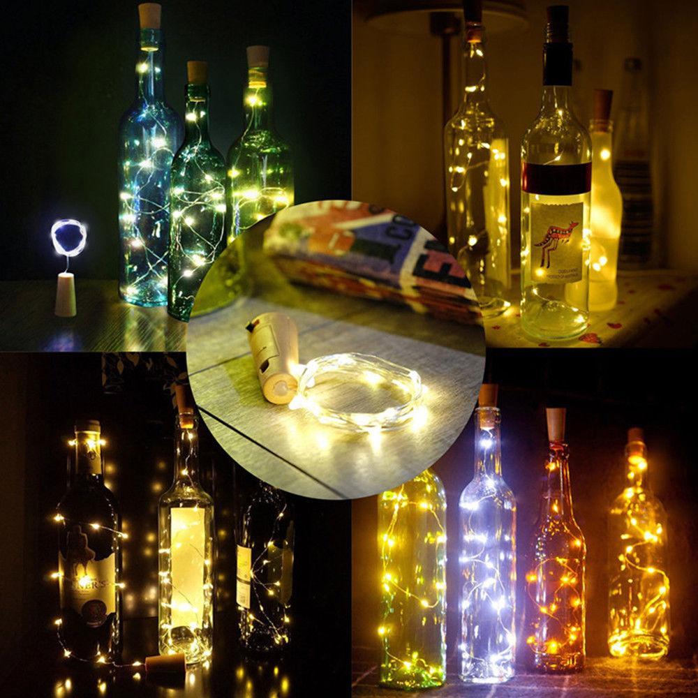 3 Ft 10 Super Bright Warm White LED Solar Operated Wine Bottle lights With Cork DIY Fairy String Light For Home Wedding Party Decoration - PaperLanternStore.com - Paper Lanterns, Decor, Party Lights &amp; More