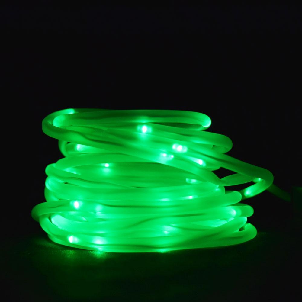 50 Green LED Solar Powered Garden Stake Rope Tube String Light  w/ Light Sensor (16.5 FT) - PaperLanternStore.com - Paper Lanterns, Decor, Party Lights &amp; More