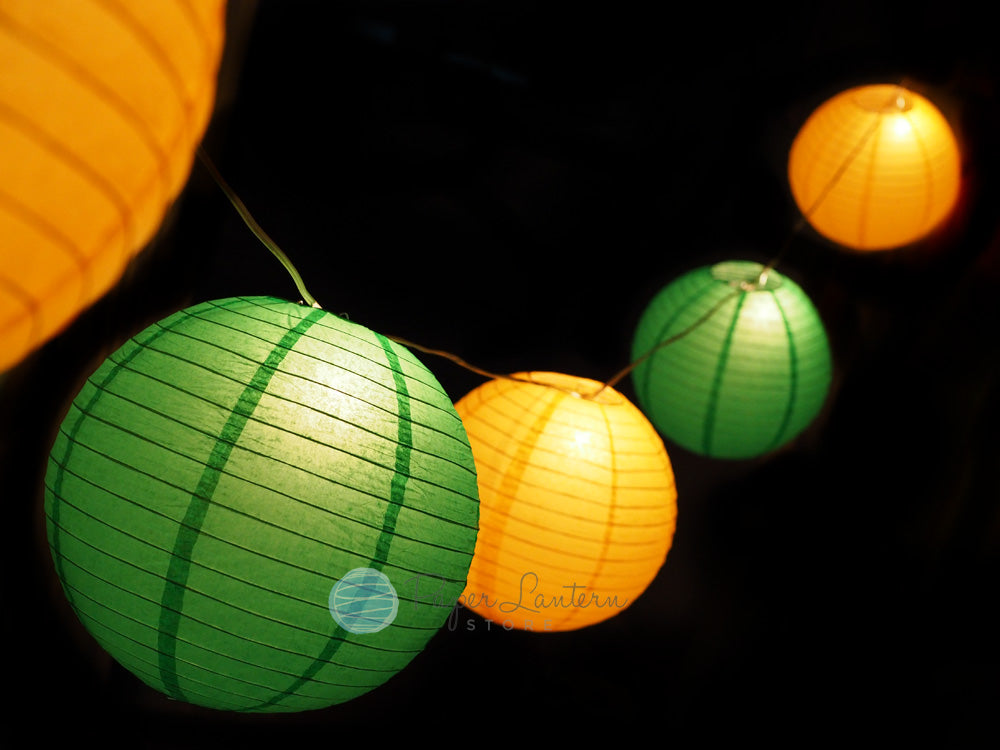 12&quot; St. Patrick&#39;s Day Paper Lantern String Light COMBO Kit (21 FT) - PaperLanternStore.com - Paper Lanterns, Decor, Party Lights &amp; More