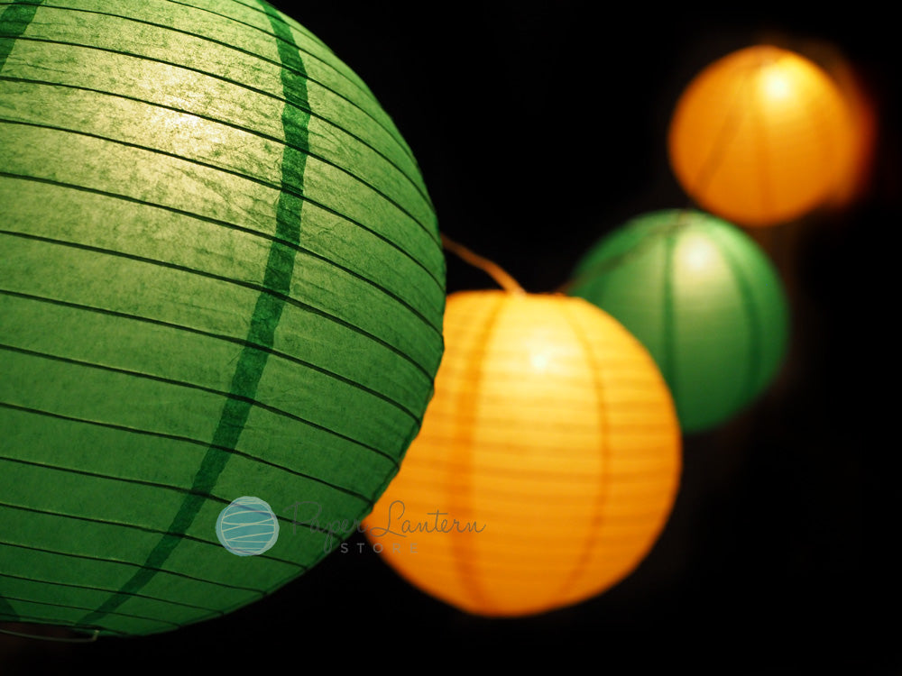 12&quot; St. Patrick&#39;s Day Paper Lantern String Light COMBO Kit (21 FT) - PaperLanternStore.com - Paper Lanterns, Decor, Party Lights &amp; More