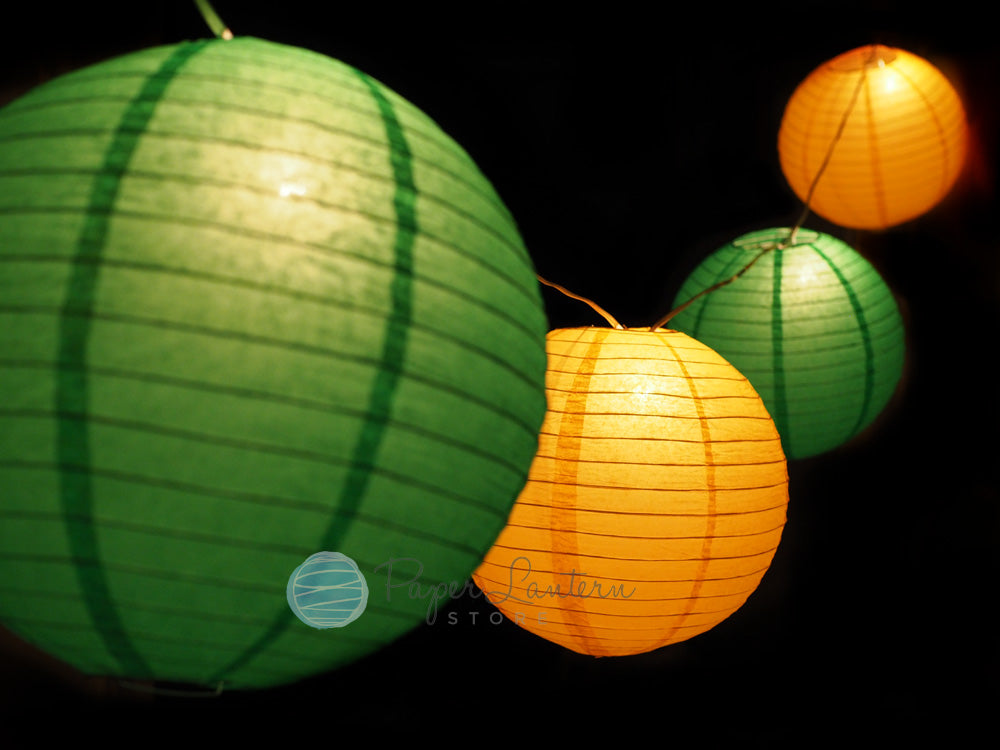 12&quot; St. Patrick&#39;s Day Paper Lantern String Light COMBO Kit (21 FT) - PaperLanternStore.com - Paper Lanterns, Decor, Party Lights &amp; More