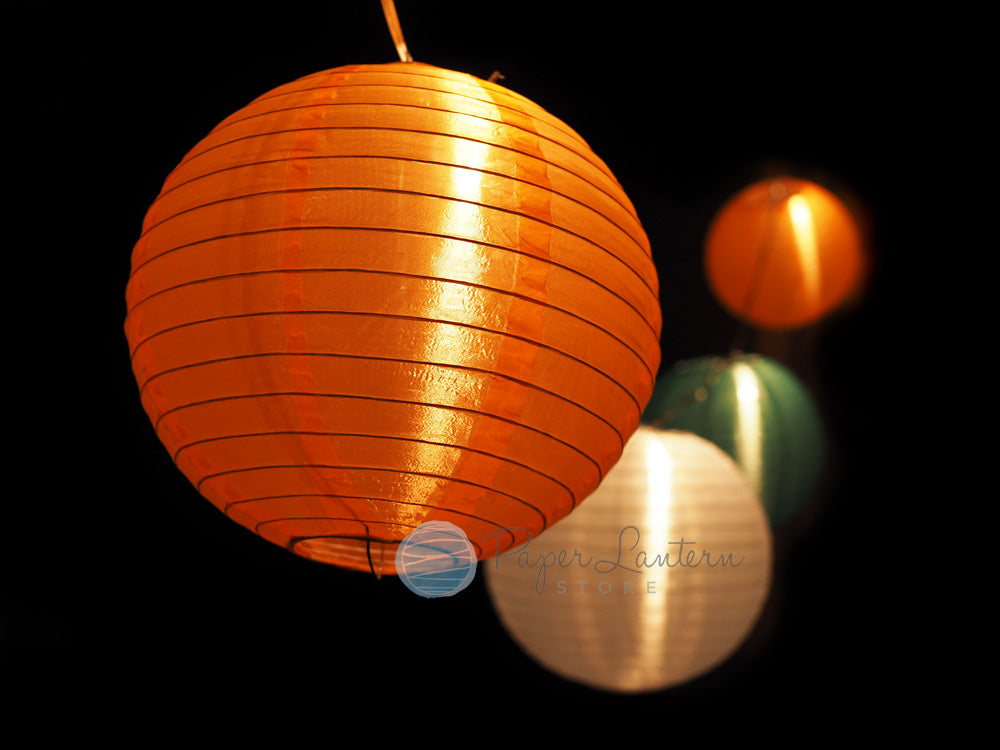 10&quot; St. Patrick&#39;s Day Shimmering Nylon Lantern String Light COMBO Kit (21 FT) - PaperLanternStore.com - Paper Lanterns, Decor, Party Lights &amp; More