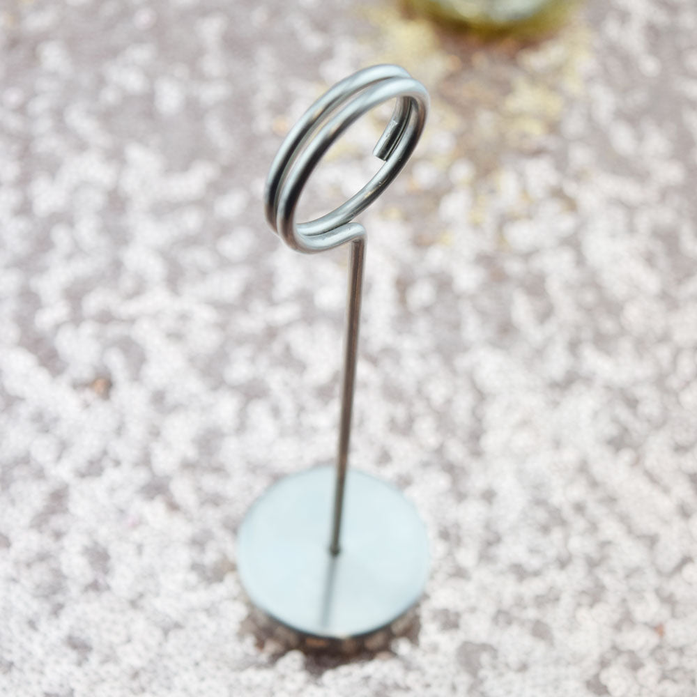 Heavy-Duty Stainless Steel Metal Name Table Place Card Holder Stand - 6 Inch - PaperLanternStore.com - Paper Lanterns, Decor, Party Lights & More