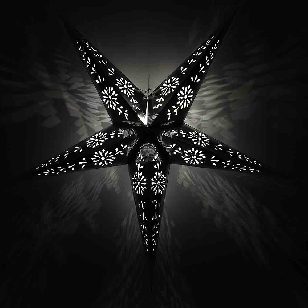 44&quot; Extra Large Silver Foil Paper Star Lantern, Hanging - PaperLanternStore.com - Paper Lanterns, Decor, Party Lights &amp; More