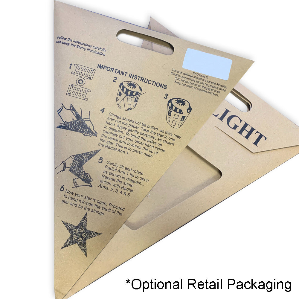 Brown Eco-Friendly Packaging Cover for 24&quot; Star Lanterns