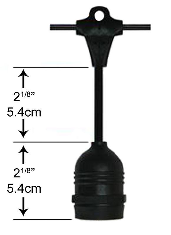(Cord Only) 15 Suspended Socket Outdoor Commercial Weatherproof SJTW String Light Set, 48FT Black Cord w/ E26, 14AWG (Estimated Arrival: 5/25/21)