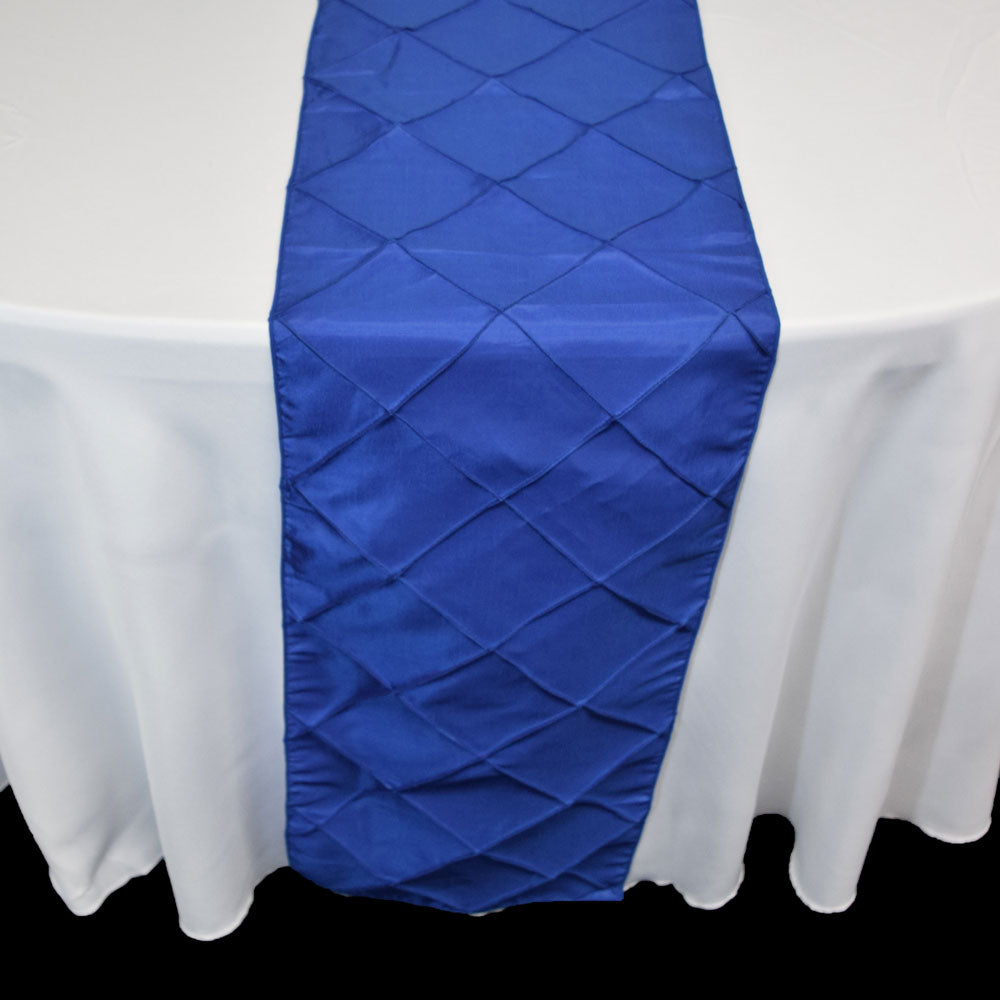 Royal Blue Pintuck Chameleon Table Runner - 12 x 108 Inch - PaperLanternStore.com - Paper Lanterns, Decor, Party Lights & More