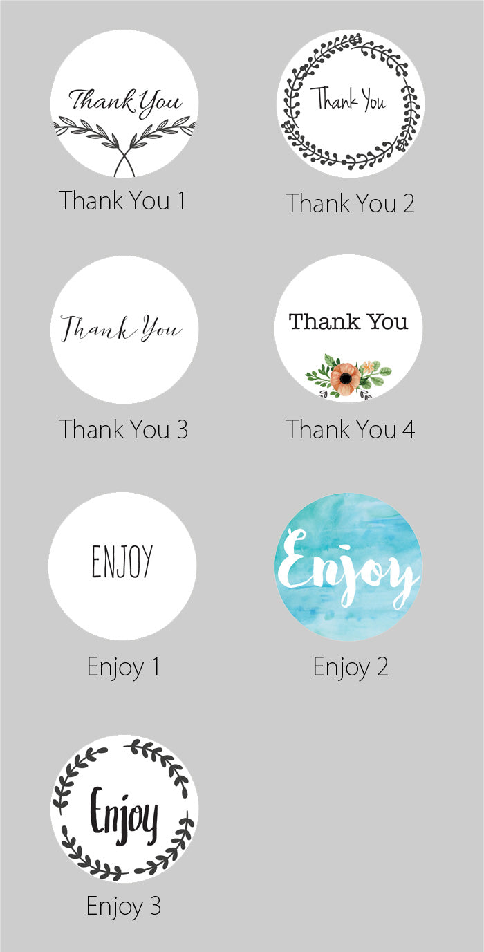 2.5 Inch Thank You Themed Circle Label Stickers for Party Favors &amp; Invitations (Pre-Set Designed, 24 Labels) - PaperLanternStore.com - Paper Lanterns, Decor, Party Lights &amp; More
