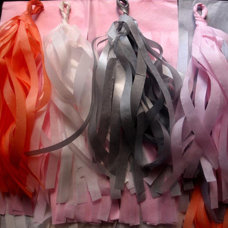 Tissue Paper Tassel Garland Kit - Powder Mix - PaperLanternStore.com - Paper Lanterns, Decor, Party Lights &amp; More