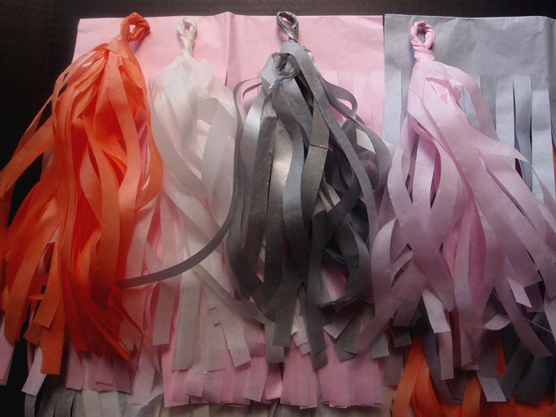 Tissue Paper Tassel Garland Kit - Powder Mix - PaperLanternStore.com - Paper Lanterns, Decor, Party Lights &amp; More