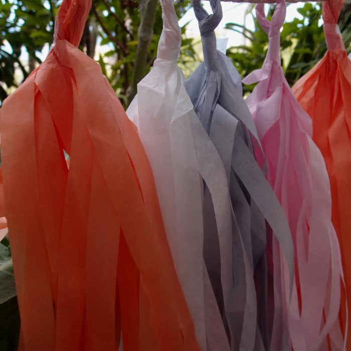 Tissue Paper Tassel Garland Kit - Powder Mix - PaperLanternStore.com - Paper Lanterns, Decor, Party Lights & More