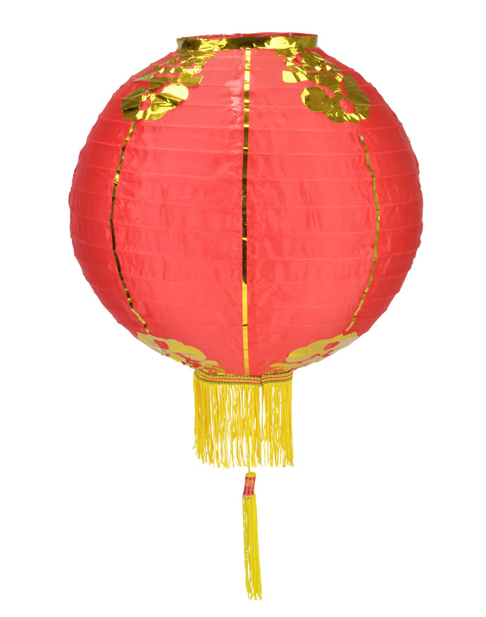 30" Jumbo Red Traditional Nylon Chinese Lantern with Tassel - PaperLanternStore.com - Paper Lanterns, Decor, Party Lights & More