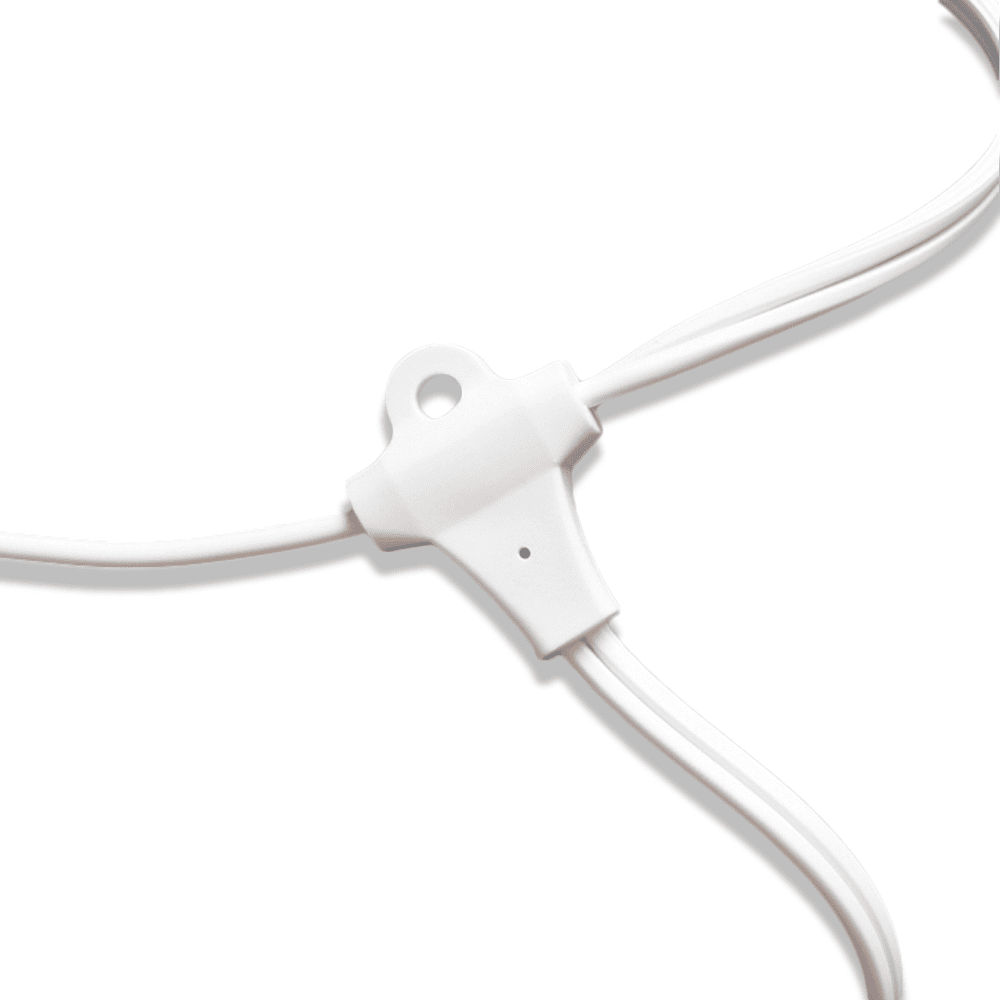 Triple Socket White Weatherproof Outdoor Pendant Light Lamp Cord for Lanterns, Switch, 19 FT