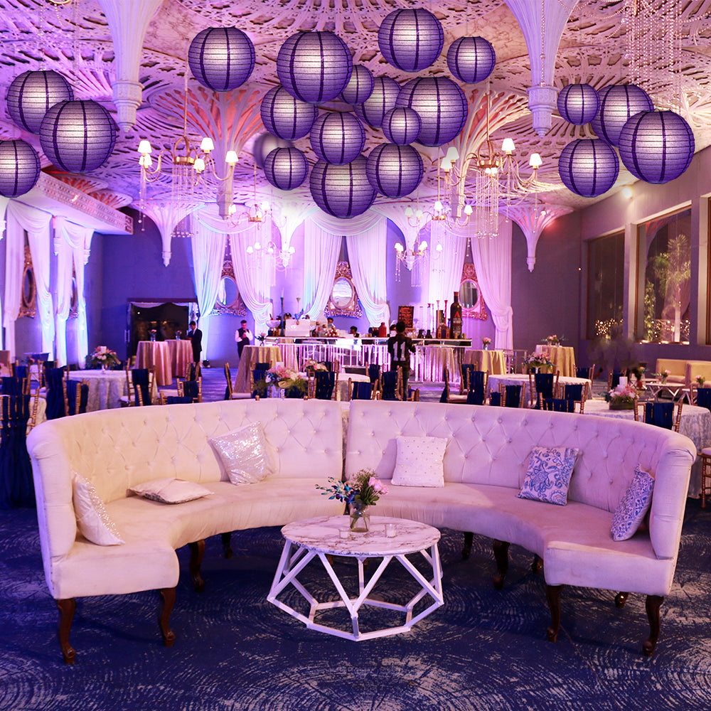 Ultimate 20pc Dark Purple Paper Lantern Party Pack Assorted
