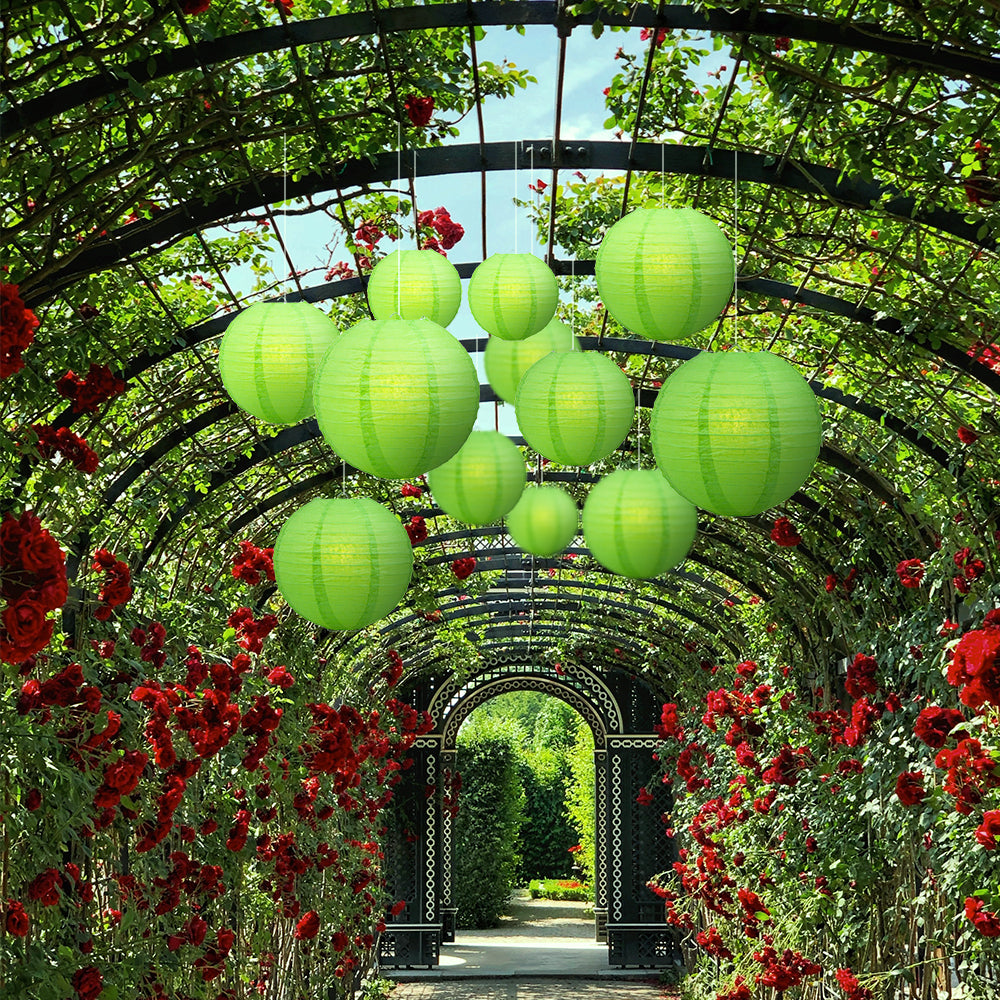Green chinese lanterns hotsell