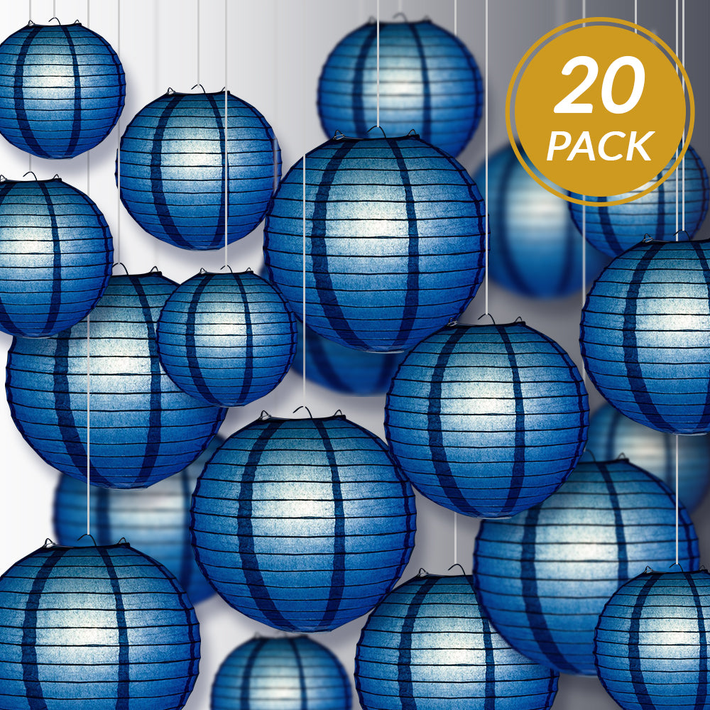 Royal blue best sale paper lanterns