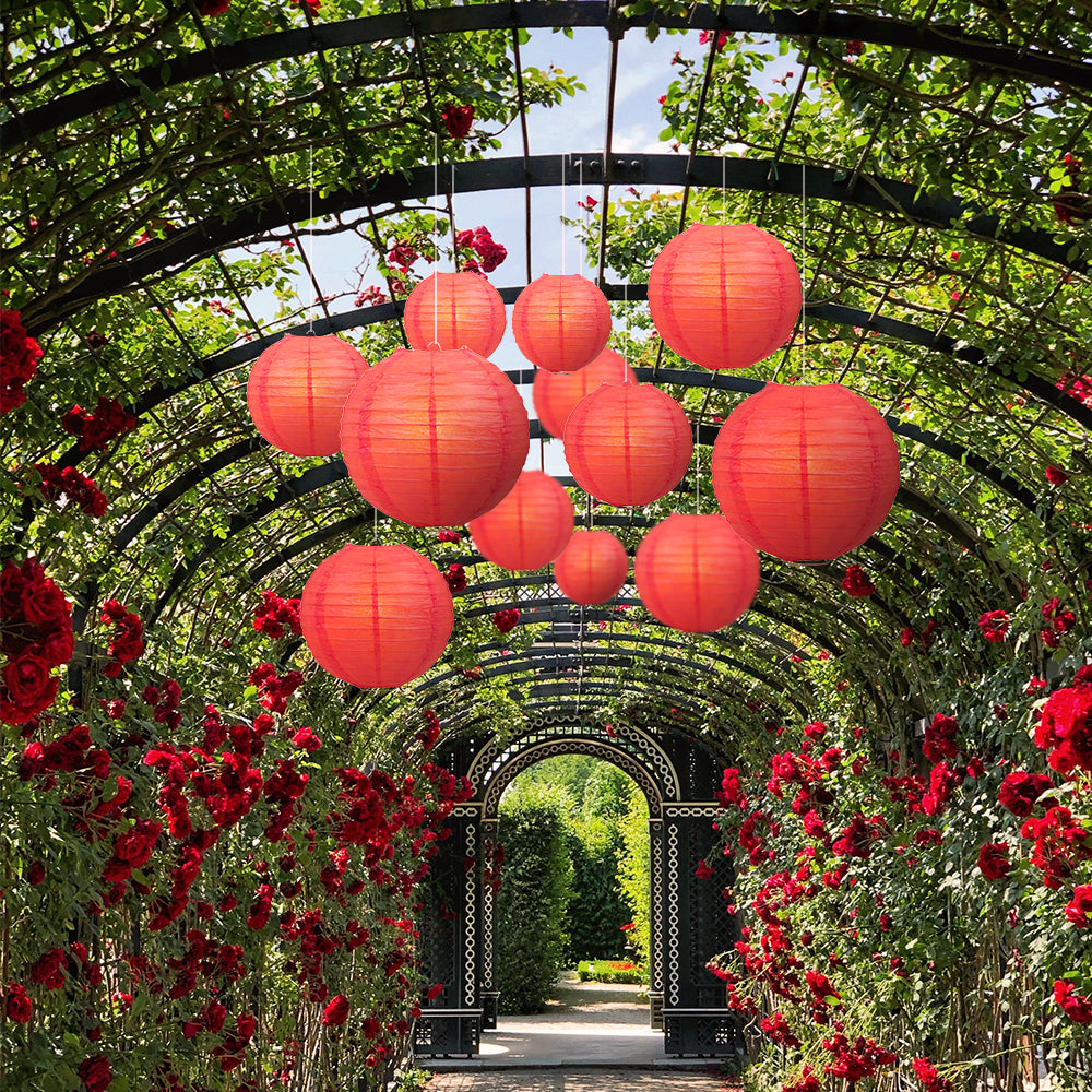 Ultimate 20pc Red Paper Lantern Party Pack - Assorted Sizes of 6, 8, 10, 12 for Weddings, Birthday, Events and Decor - PaperLanternStore.com - Paper Lanterns, Decor, Party Lights &amp; More