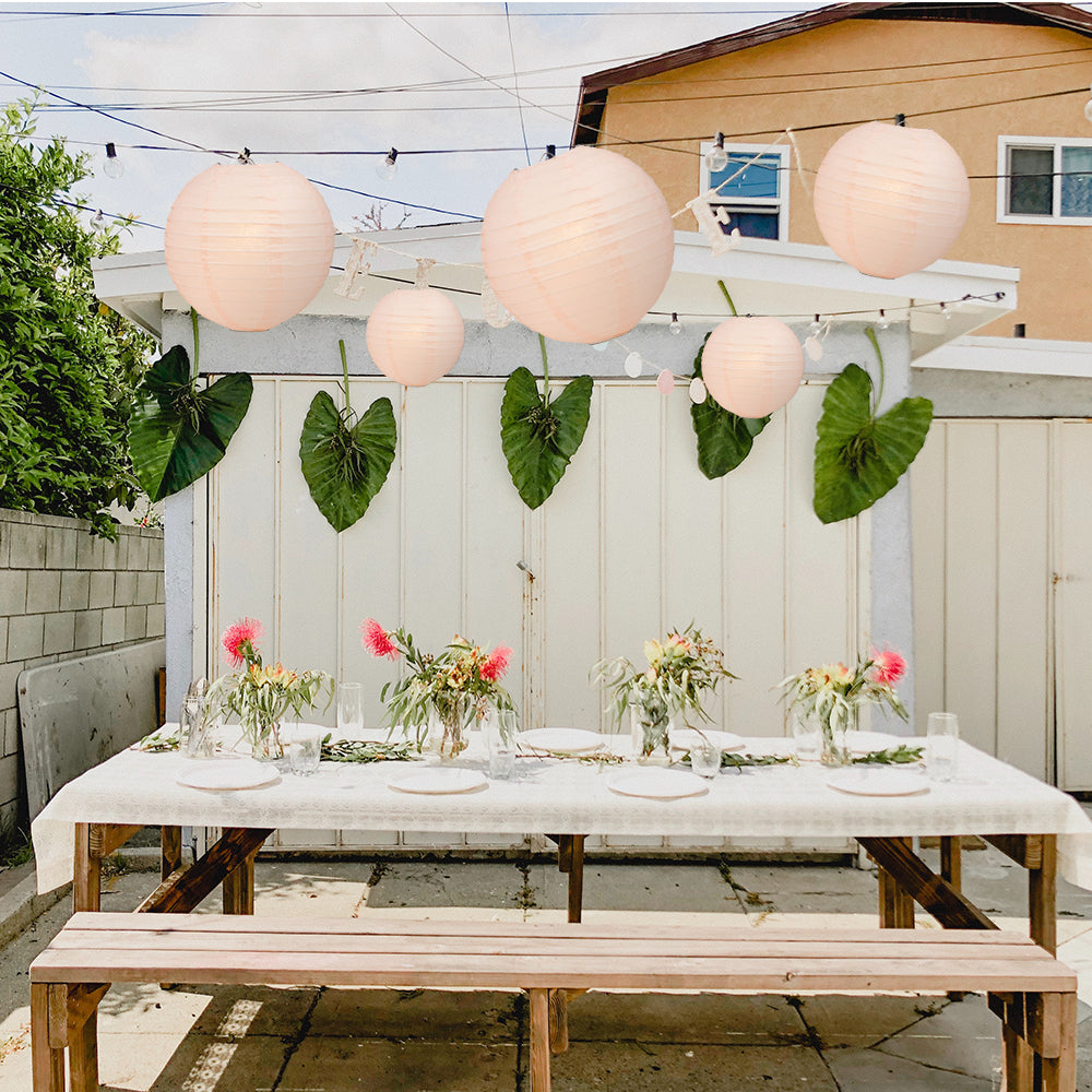 Ultimate 20pc Rose Quartz Pink Paper Lantern Party Pack - Assorted Sizes of 6, 8, 10, 12 for Weddings, Birthday, Events and Decor - PaperLanternStore.com - Paper Lanterns, Decor, Party Lights &amp; More