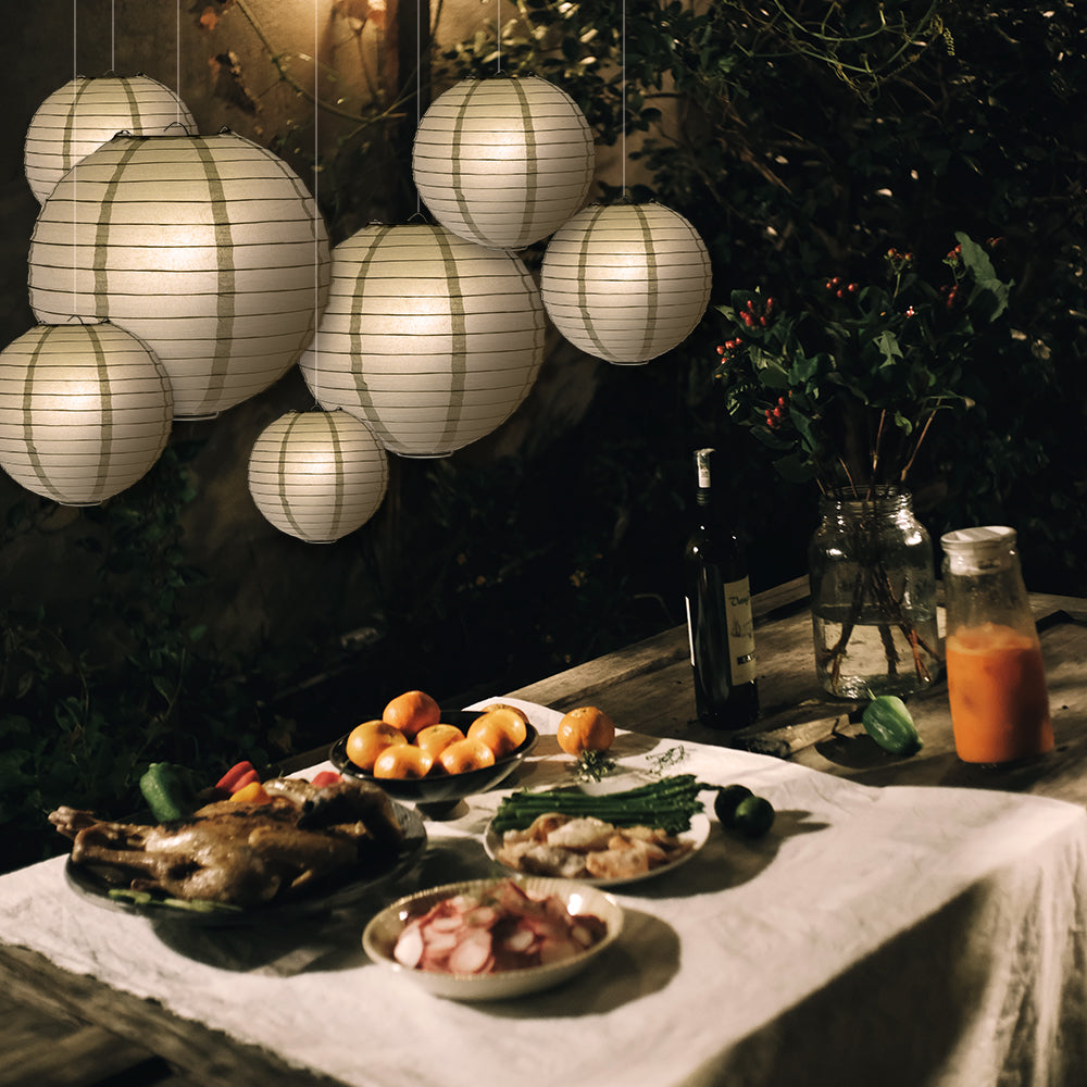 Ultimate 20pc Silver Paper Lantern Party Pack - Assorted Sizes of 6, 8, 10, 12 for Weddings, Birthday, Events and Decor - PaperLanternStore.com - Paper Lanterns, Decor, Party Lights &amp; More