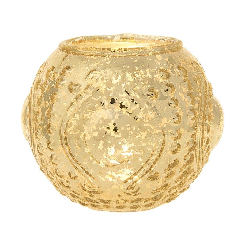 6 Pack | Vintage Mercury Glass Vase and Candle Holders (3.25-Inches, Small Josephine Design, Gold) - Use with Tea lights - for Home Décor, Parties and Weddings - PaperLanternStore.com - Paper Lanterns, Decor, Party Lights &amp; More