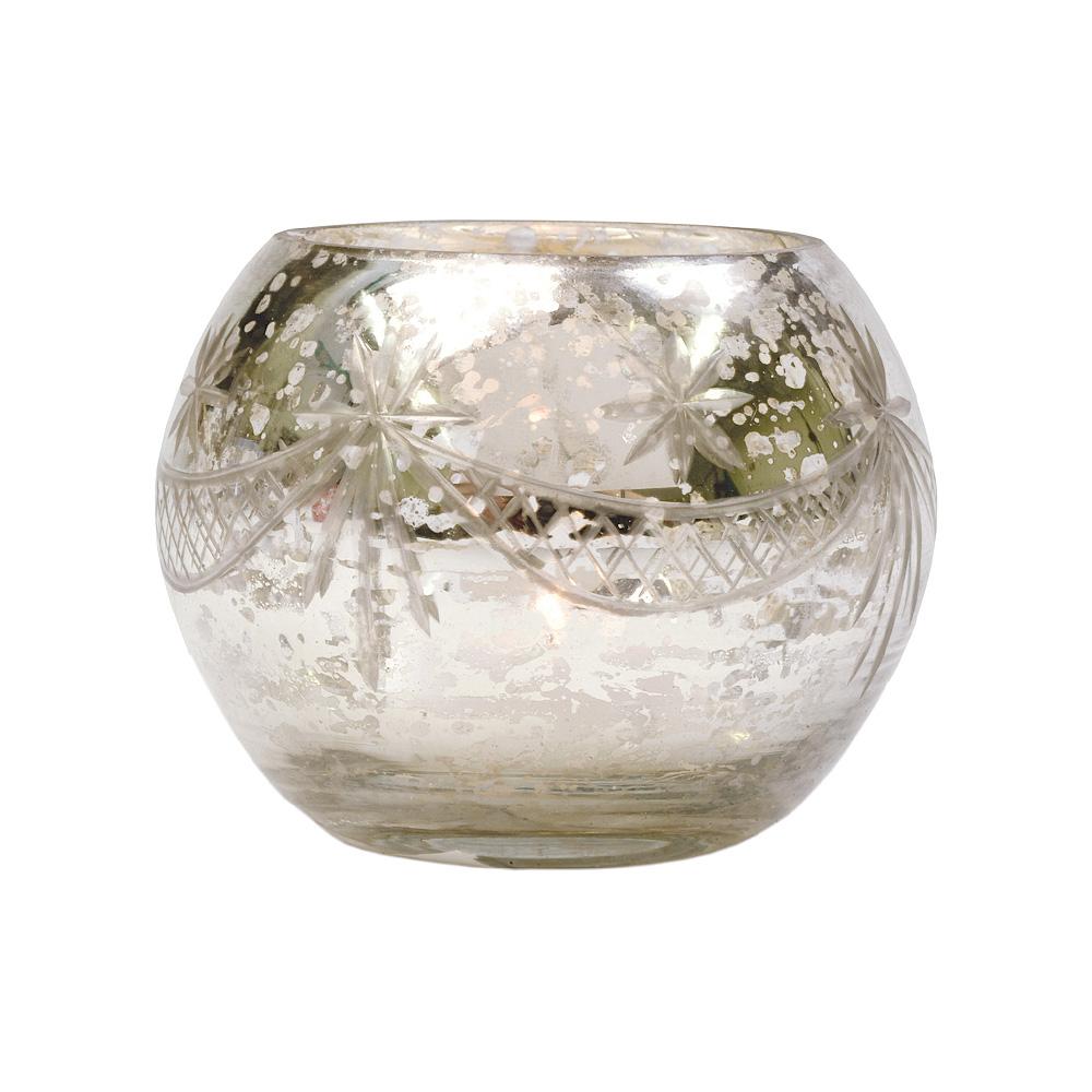 Best in Class Mercury Glass Votive Tea Light Candle Holder Set - Silver (5 PACK, Assorted Medium)