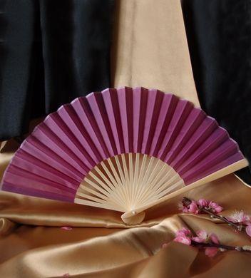9" Violet Silk Hand Fans for Weddings (10 Pack)