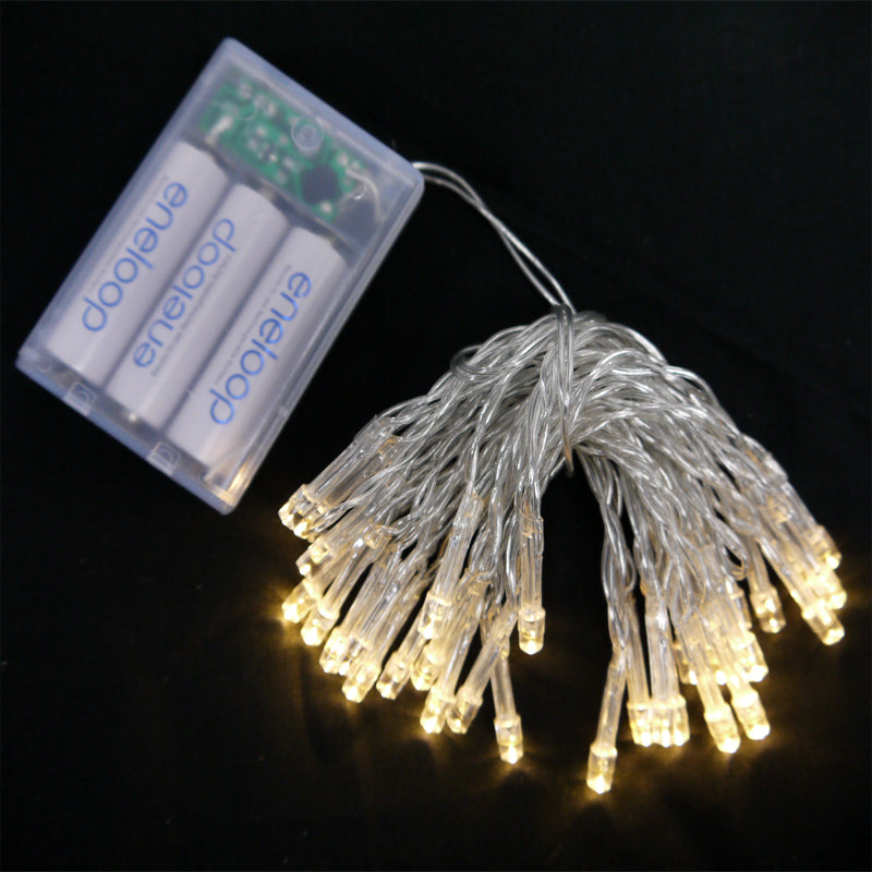 30 LED Warm White Mini String Lights, 10.8 FT Clear Cord, Battery Operated Powered - PaperLanternStore.com - Paper Lanterns, Decor, Party Lights &amp; More