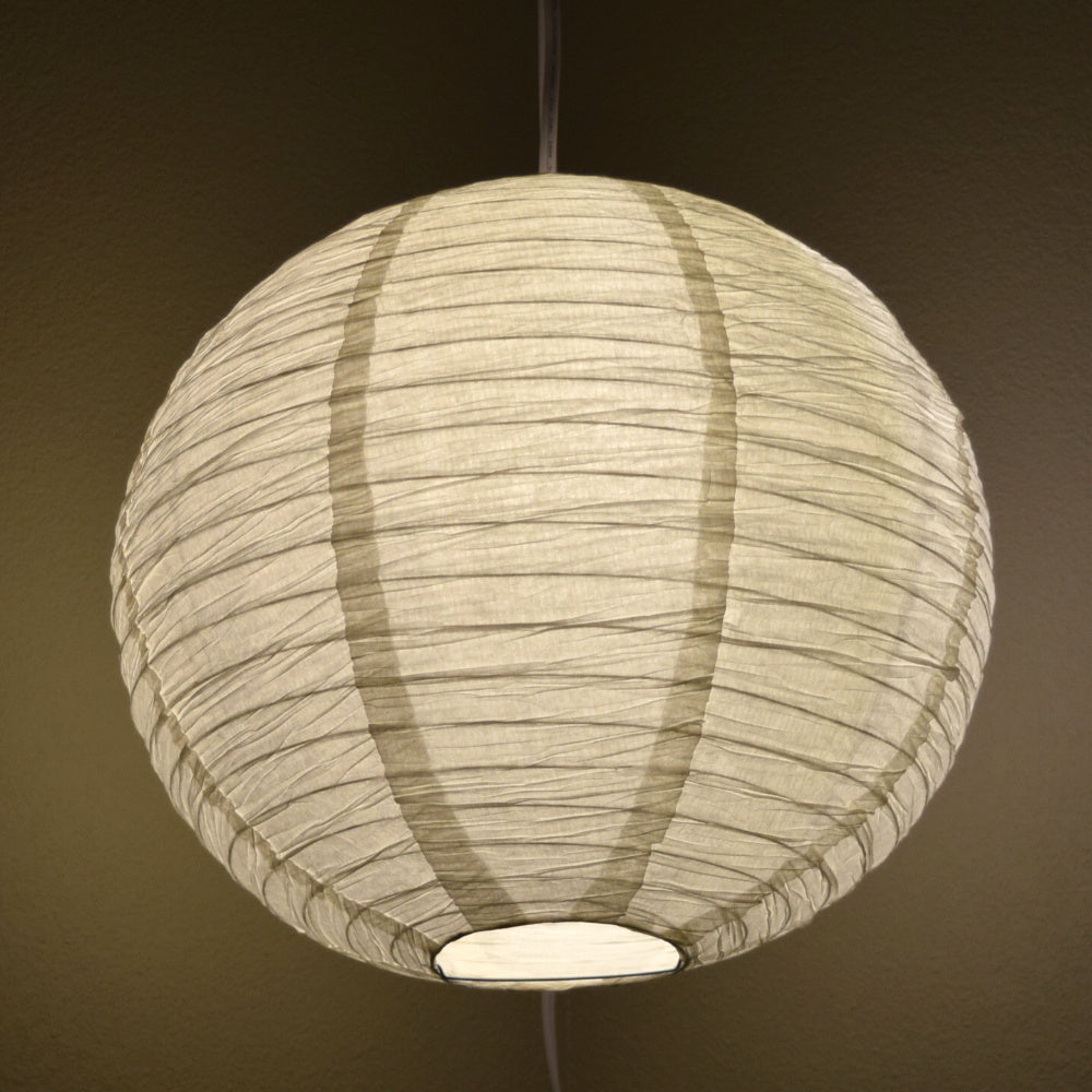 Crepe Premium Paper Lantern Pendant Cord Kit with S14 Warm White LED Bulb