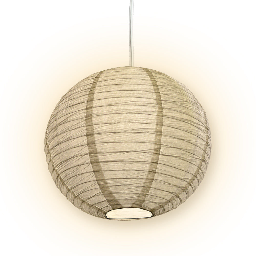 Crepe Premium Paper Lantern Pendant Cord Kit with S14 Warm White LED Bulb