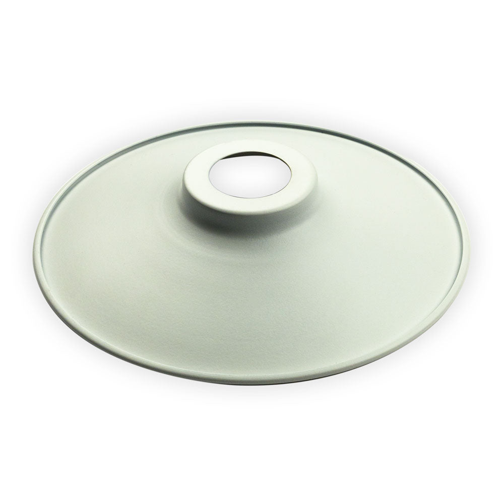 Classic Metal Patio Light Bulb Shade Cover for Outdoor Commercial String Lights, E26, White - PaperLanternStore.com - Paper Lanterns, Decor, Party Lights &amp; More