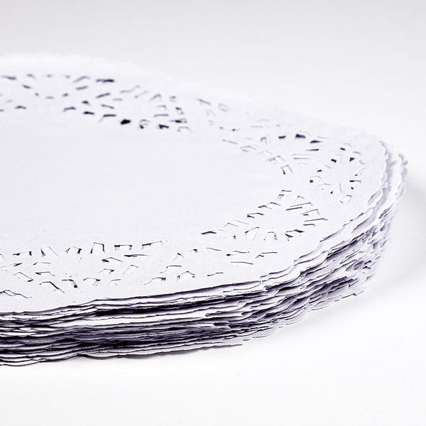 8.5 White Lace Paper Doilies Disposable Party Table Decor (50
