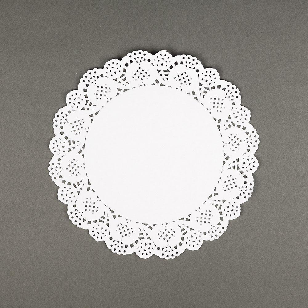White Round Lace Paper Doilies Placemat - China Paper Doilies and
