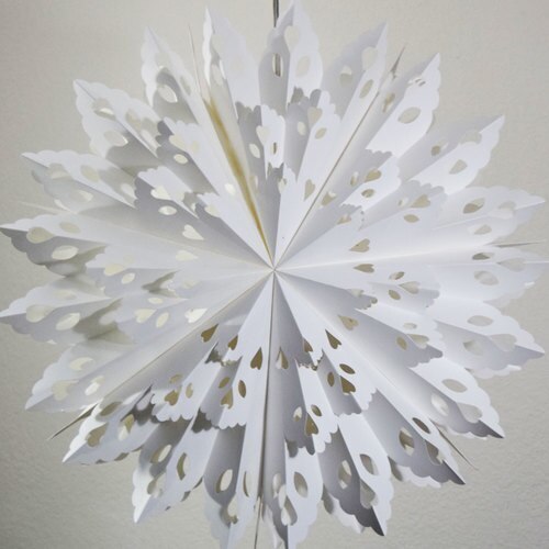 Twinkle Star 15, White Paper Star Lantern Light (provides 10 meals) –  Nourish Designs