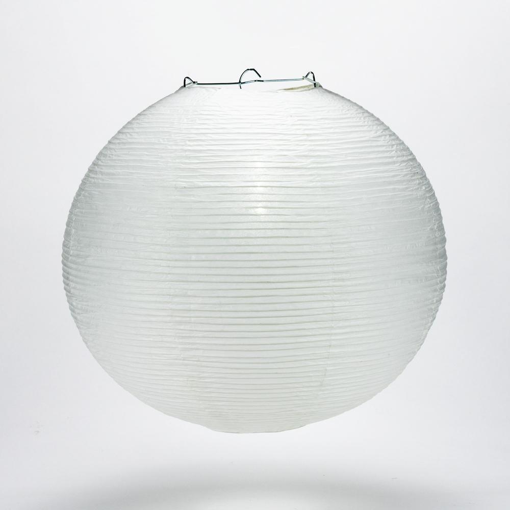 White Fine Line Premium Even Ribbing Paper Lantern, Extra Sturdy