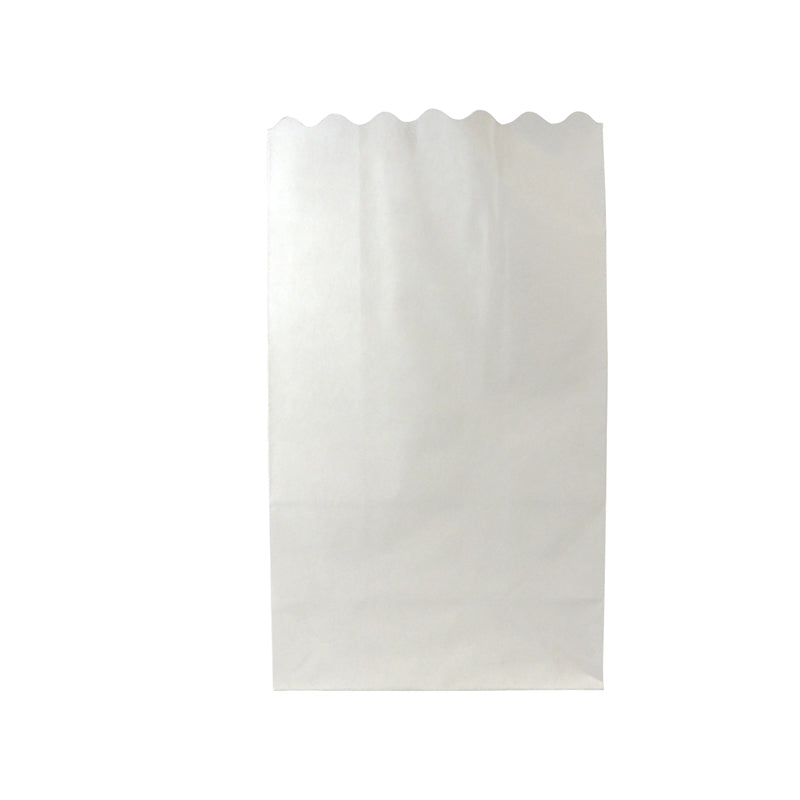 White Solid Color Paper Luminaries / Luminary Lantern Bags Path Lighting (10 PACK) - PaperLanternStore.com - Paper Lanterns, Decor, Party Lights &amp; More