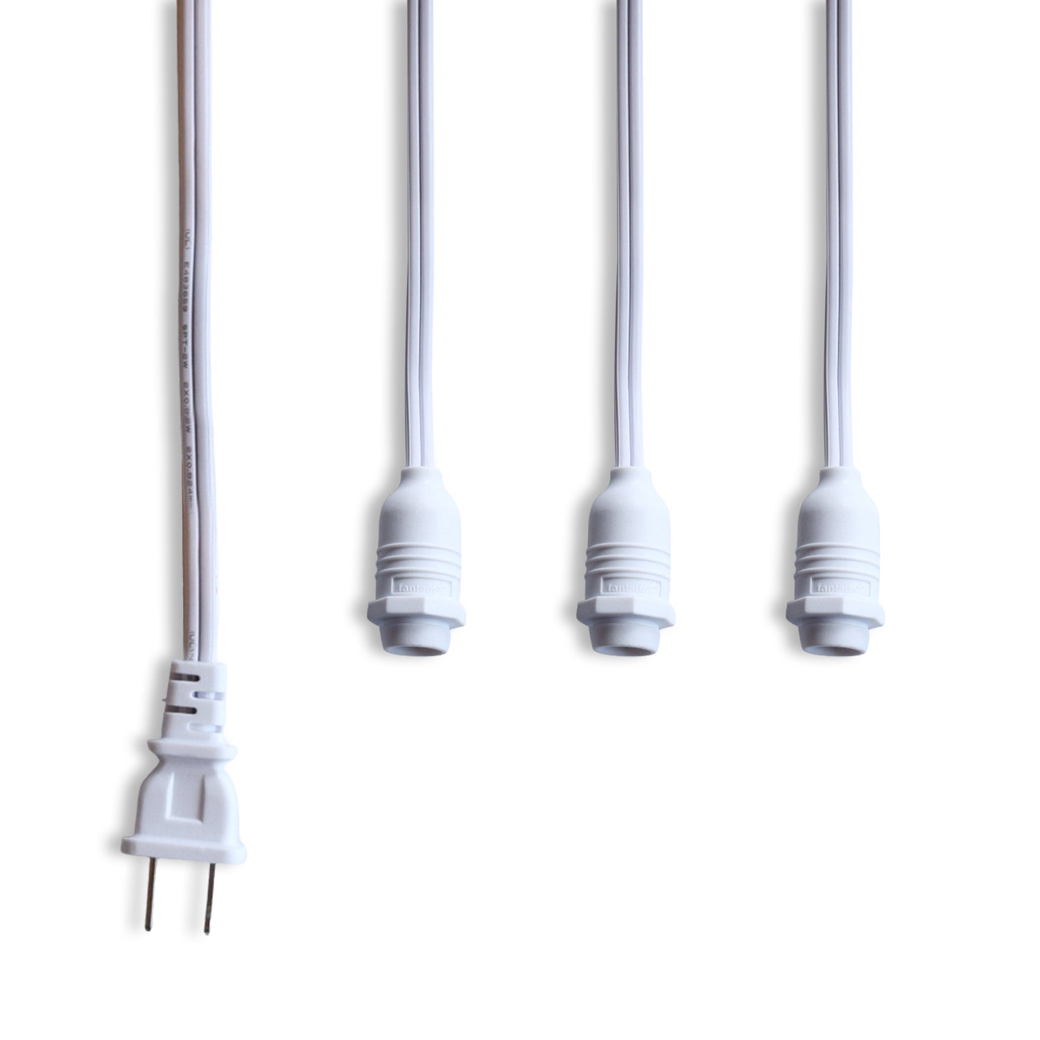 Star Lantern Triple Socket White Weatherproof Outdoor Pendant Light Lamp Cord, E12, 19 Ft - Electrical Swag Light Kit