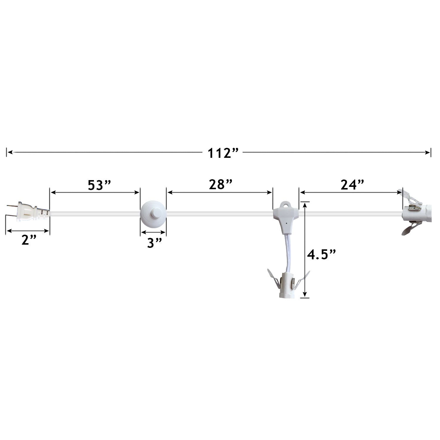Hako Paper Floor Lamp with Foot Switch 4 ft Tall 12 Inch x 48 Inch White Shatterproof Warm White Bulbs