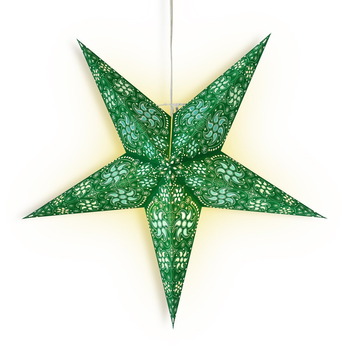 24" Green Winds Paper Star Lantern, Hanging Wedding & Party Decoration - PaperLanternStore.com - Paper Lanterns, Decor, Party Lights & More