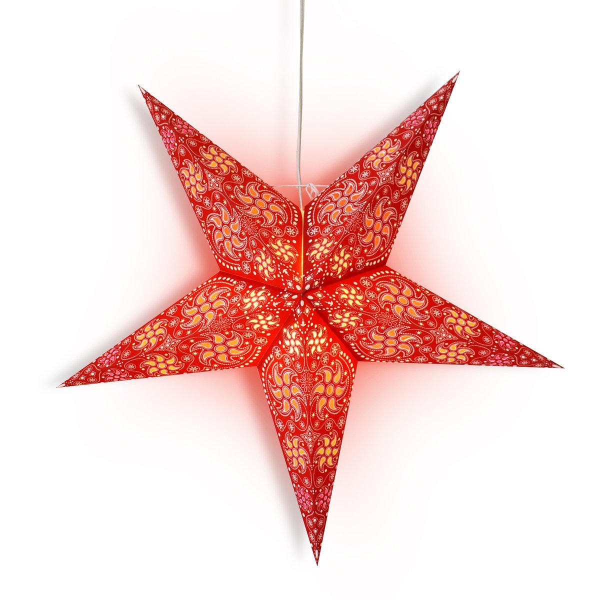 24&quot; Red Winds Paper Star Lantern, Hanging Wedding &amp; Party Decoration - PaperLanternStore.com - Paper Lanterns, Decor, Party Lights &amp; More