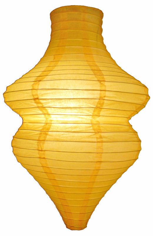 Yellow Beehive Unique Shaped Paper Lantern, 10-inch x 14-inch - PaperLanternStore.com - Paper Lanterns, Decor, Party Lights &amp; More