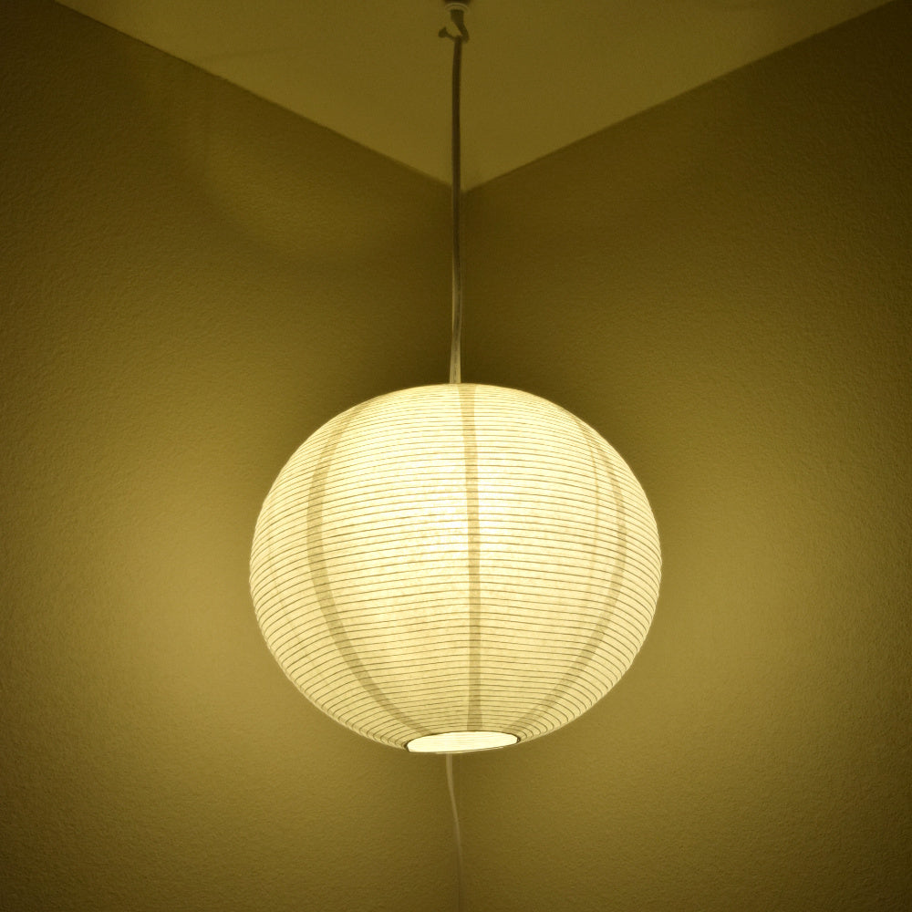 Fine Line Premium Paper Lantern Pendant Cord Kit with S14 Yellow LED Bulb