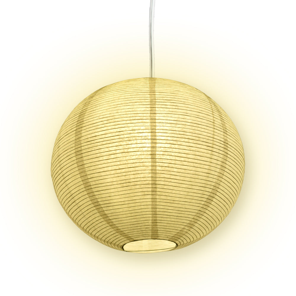Fine Line Premium Paper Lantern Pendant Light Cord Kit with G50 Yellow LED Bulb