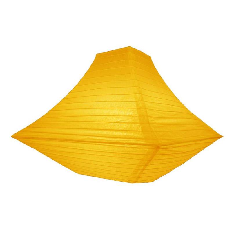 14 Inch Yellow Pagoda Paper Lantern - LunaBaar.com - Discover. Decorate. Celebrate.